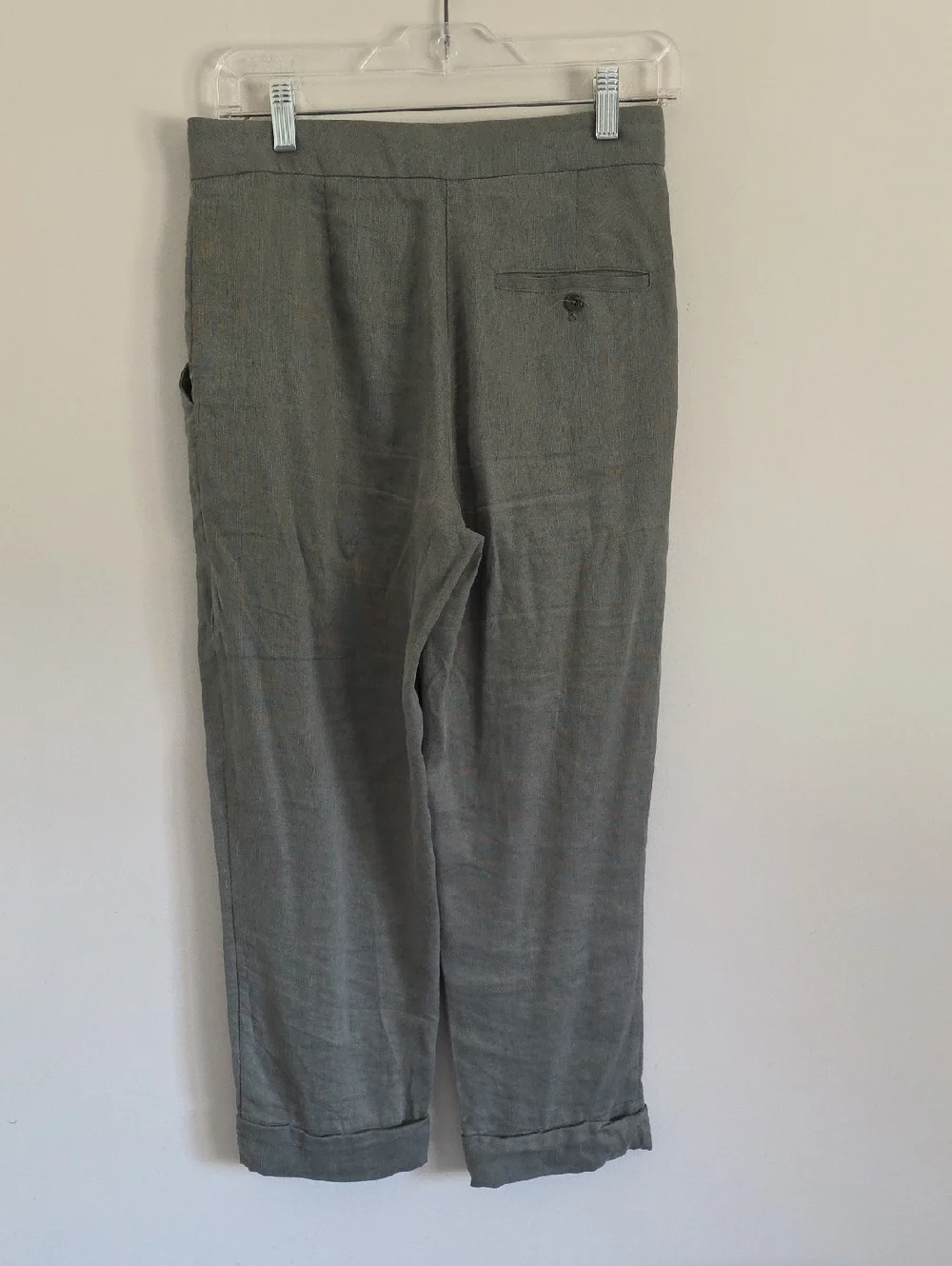 ARITZIA | Wilfred Linen Allant crop pants with a ribbon green Sz 4